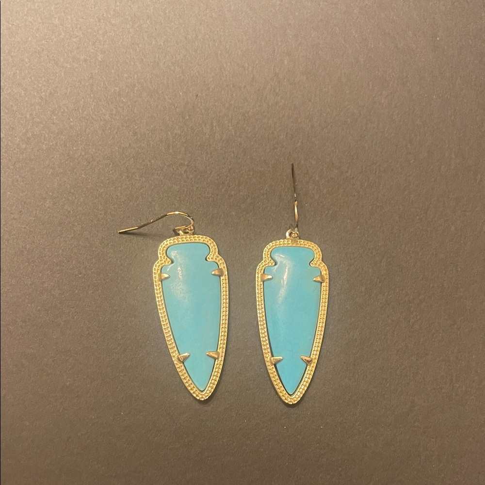 Kendra Scott Gold and Turquoise Earrings